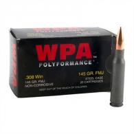 WOLF AMMO .308WIN 145GR FMJ 20RD/BX - WOMC308FMJ145 WOLF AMMO .308WIN 145GR FMJ 20RD/BX - WOMC308FMJ145