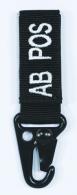 Embroidered Blood Type Tags with Velcro and M | Black - 20-9728001000 Embroidered Blood Type Tags with Velcro and M | Black - 20-9728001000