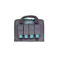 Pistol Case W/ Mag Pouches | Gray/Teal - 25-0017161000 Pistol Case W/ Mag Pouches | Gray/Teal - 25-0017161000