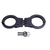 Handcuff Hinged Double Lock | Black - UZI-HC-H-B Handcuff Hinged Double Lock | Black - UZI-HC-H-B