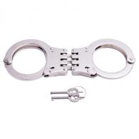 Handcuff Hinged Double Lock | Silver - UZI-HC-H-S Handcuff Hinged Double Lock | Silver - UZI-HC-H-S