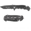 S and W BG10S Folder 3.5 in Combo Blade Stainless Handle - SWBG10S S and W BG10S Folder 3.5 in Combo Blade Stainless Handle - SWBG10S