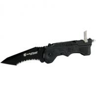 SW SW911B Assisted 3.5 in Black Serrated Blade Nylon Handle - SW911B SW SW911B Assisted 3.5 in Black Serrated Blade Nylon Handle - SW911B