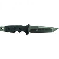 S and W SW7 Fixed 5.25 in Gray Blade Rubber Handle - SW7 S and W SW7 Fixed 5.25 in Gray Blade Rubber Handle - SW7