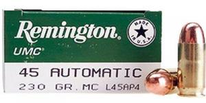 REMINGTON L45AP4B .45 ACP 230 GR METAL CASE 500 RD *BULK* - L45AP4B REMINGTON L45AP4B .45 ACP 230 GR METAL CASE 500 RD *BULK* - L45AP4B