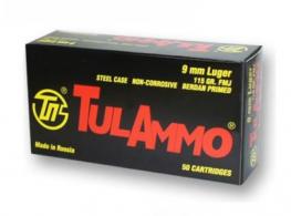Tulammo TA919100 Tulammo 9mm Full Metal Jacket 115 GR 100 Ro - TA919100 Tulammo TA919100 Tulammo 9mm Full Metal Jacket 115 GR 100 Ro - TA919100