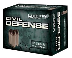 Liberty LA-CD-38-025 Civil Defense .38 Spc LF Fragmenting HP 50GR 20Bx - 38SP Liberty LA-CD-38-025 Civil Defense .38 Spc LF Fragmenting HP 50GR 20Bx - 38SP