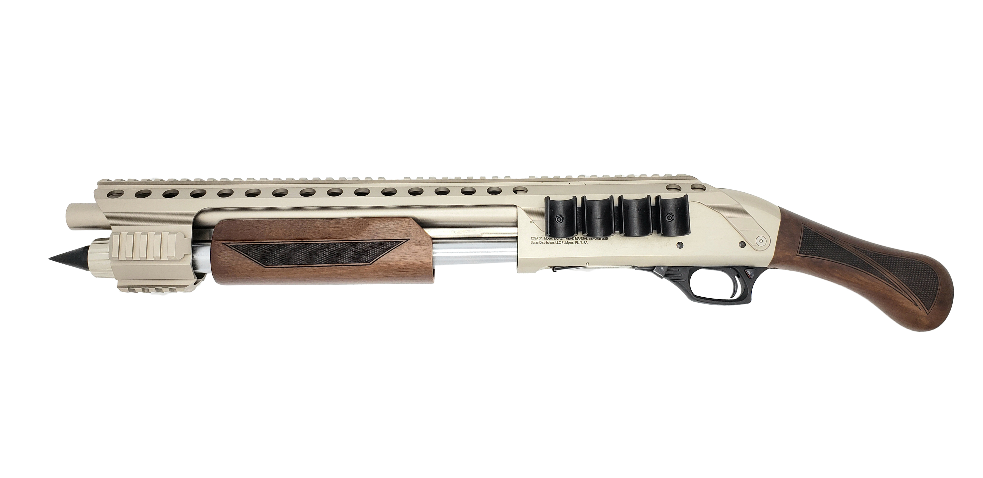Emperor Arms Duke 111 Pump Action Silver w/ Wood Grip 4+1