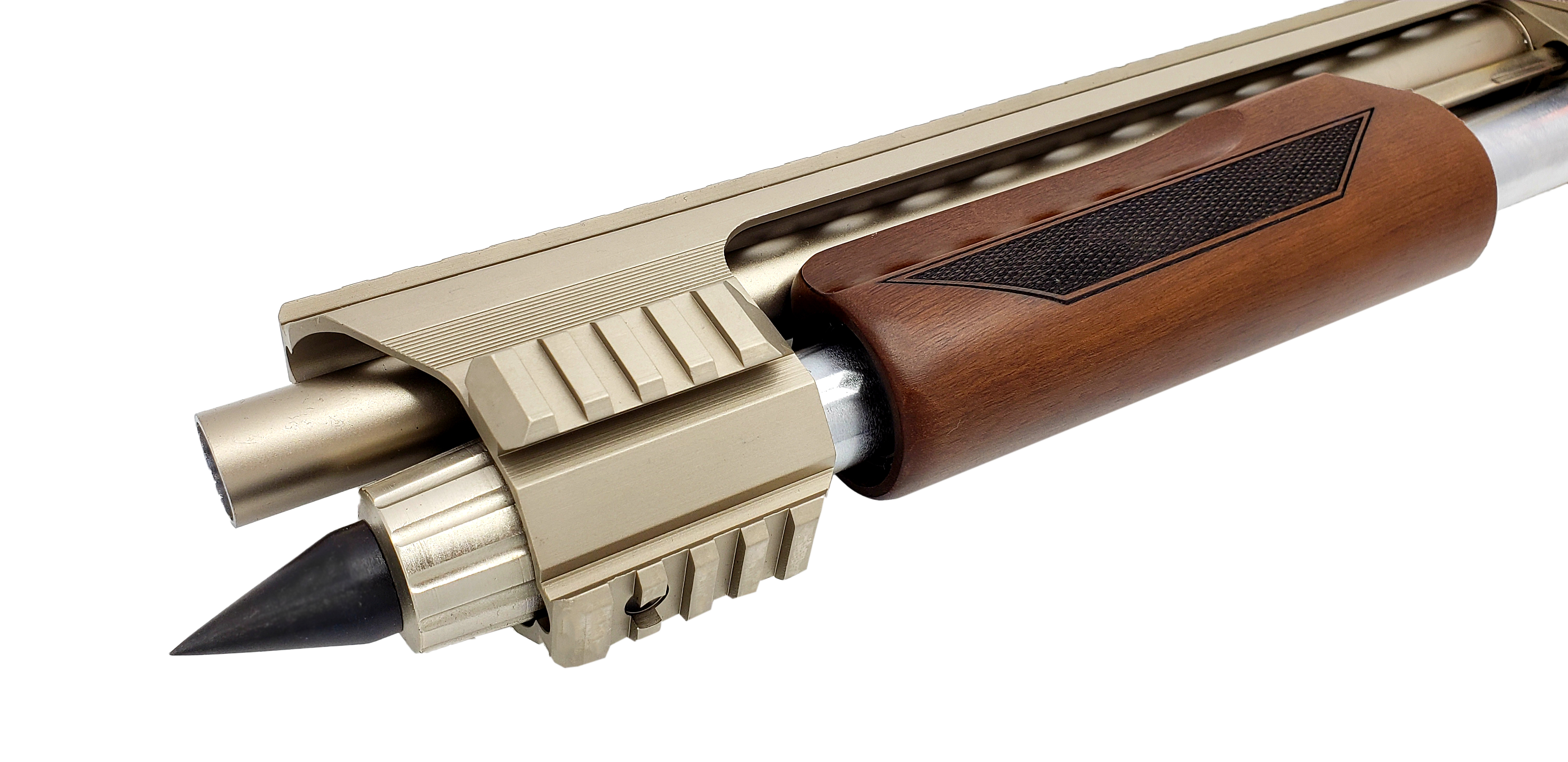 Emperor Arms Duke 111 Pump Action Silver w/ Wood Grip 4+1