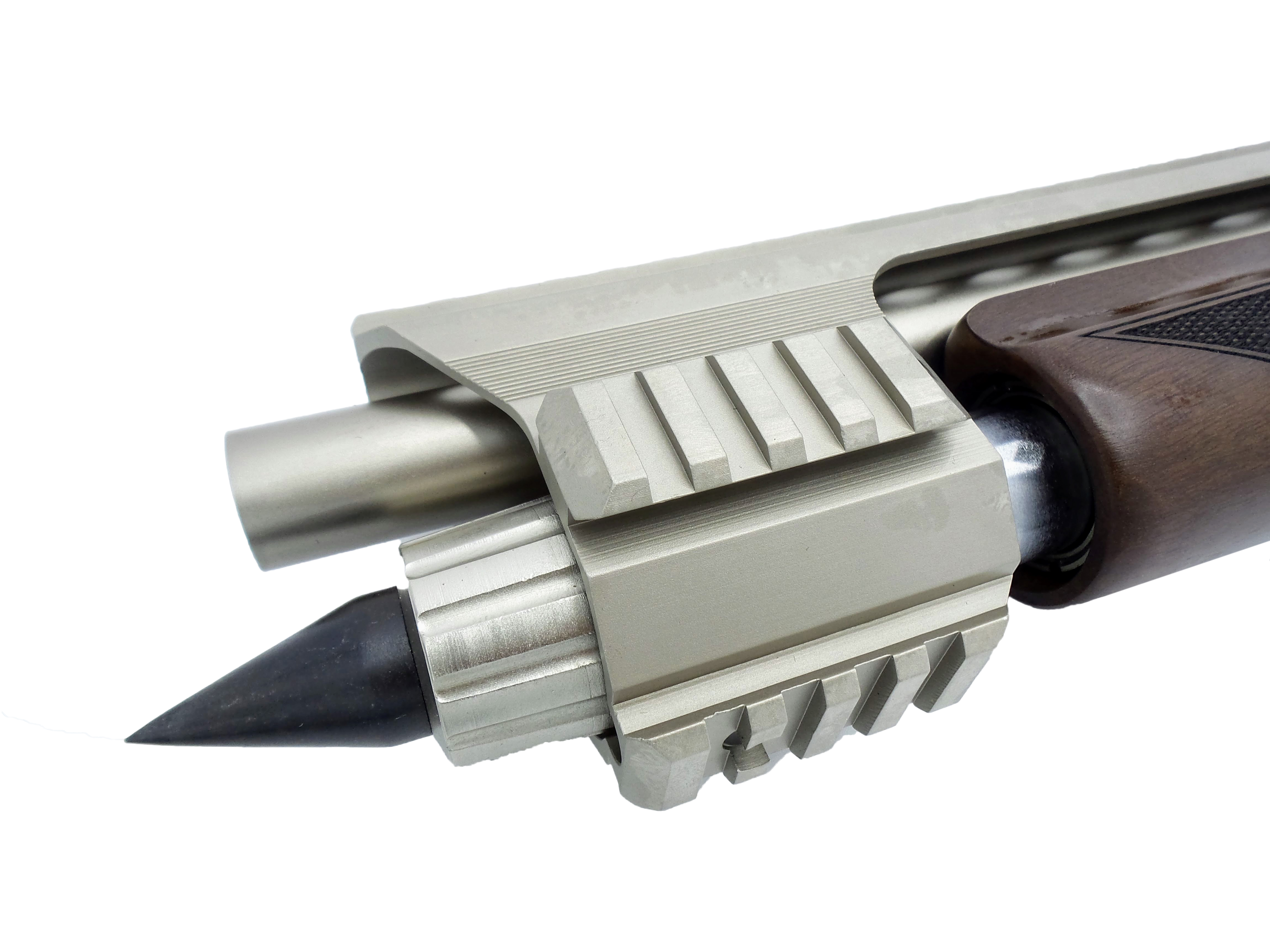 Emperor Arms Duke 111 Pump Action Silver w/ Wood Grip 4+1