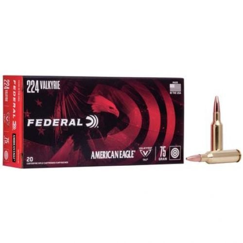 Federal American Eagle 224 Valkyrie 75 gr Total Metal Jacket  20rd box