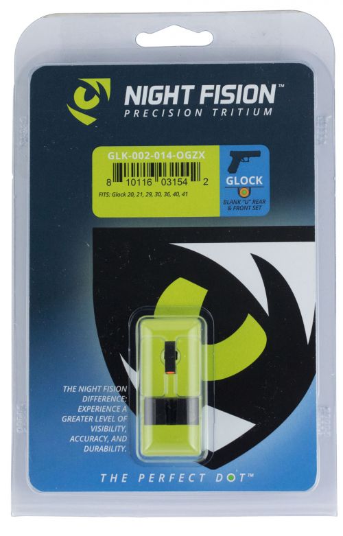 Night Fision Perfect Dot for Glock 20,21,29,30,36,40,41 Green/Orange Tritium Handgun Sights
