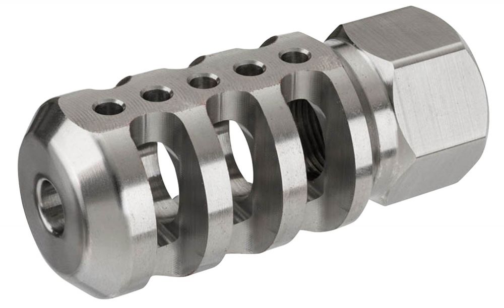Accu-Tac Tank II 223 Rem/5.56 NATO Muzzle Brake 1/2-28 tpi Stainless Steel Steel