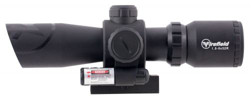 Firefield Barrage w/ Picatinny/Red Laser 1.5-5x 32mm Obj 42-14.7 ft @ 100 yds FOV Tube Bl Matte Illuminated