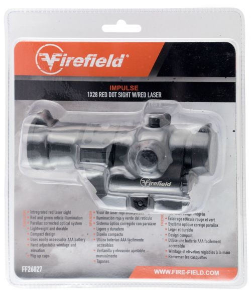 Firefield Impulse with Laser 1x 28mm Illuminated Red Dot Sight