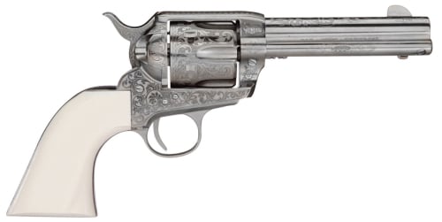 Taylors & Co. 1873 Cattleman Outlaw Legacy Engraved Nickel 45 Long Colt Revolver