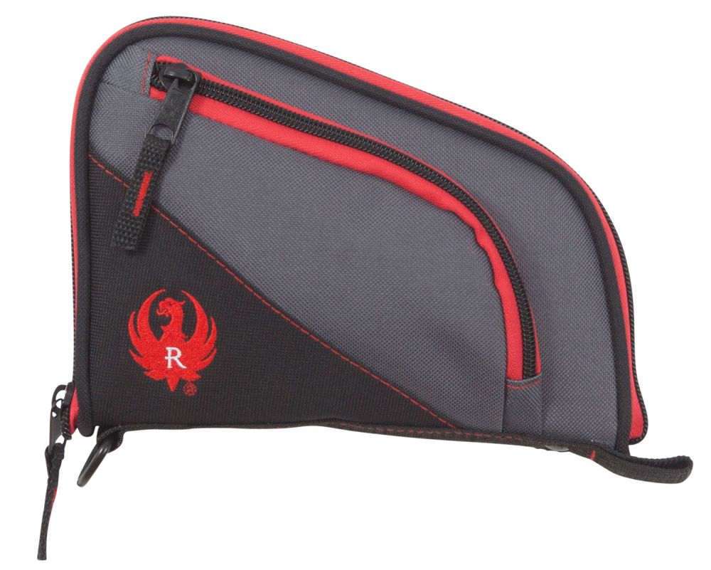 Allen Ruger Tucson Handgun Case Fits Guns Up To 8 Black, Gray w/Red Trim Handgun Knit