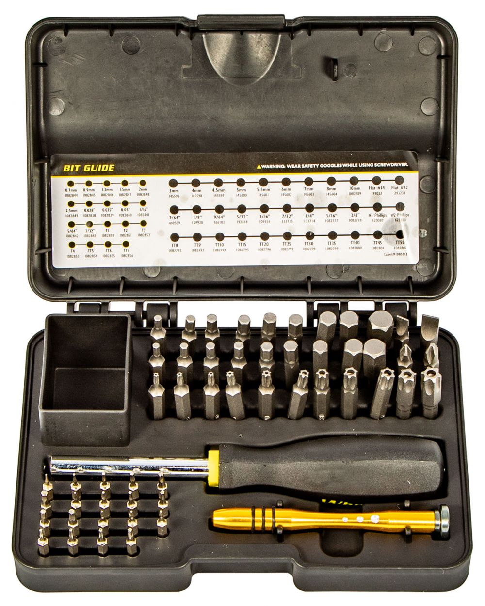 Wheeler SAE/Metric Hex & Torx Screwdriver Set Black Multiple Universal 55 Pieces