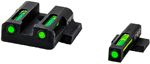 Hi-Viz LiteWave H3 S&W M&P/M&P Compact Set Green Tritium Handgun Sight