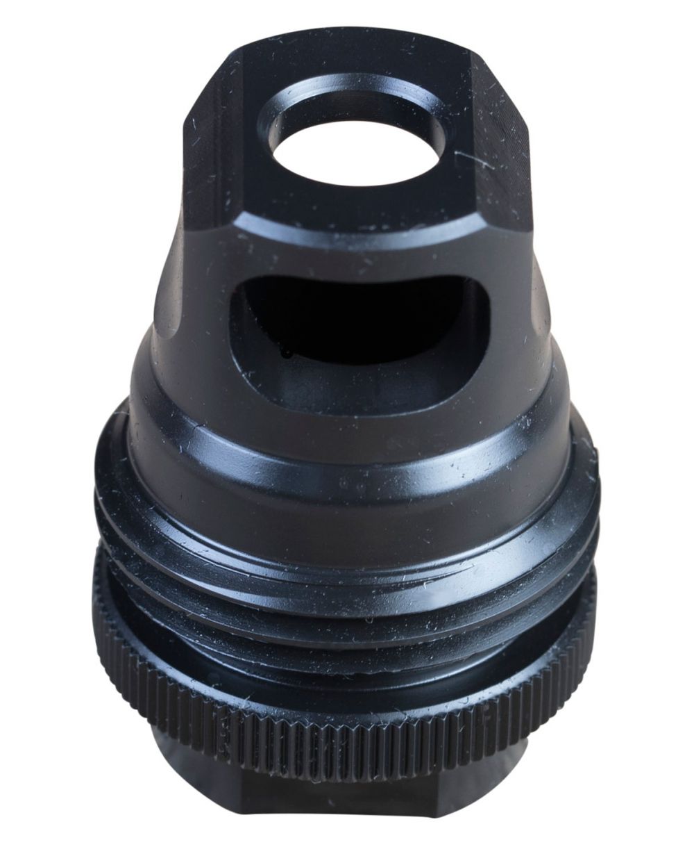 SilencerCo ASR Single Port 9mm Luger Muzzle Brake 1/2-28 tpi Black Steel