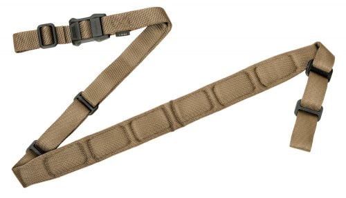 Magpul MS1 Sling 1.25-1.88 W x 48- 60 L Padded Two-Point Coyote Nylon Webbing for Rifle