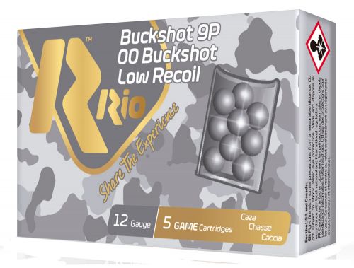 RIO Royal Buck Low Recoil 12 Gauge Ammo 2.75 Buckshot 9 Pellets 00 Buck Shot 5 Bx/ 50 Cs