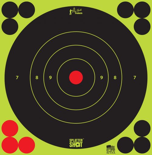Pro-Shot SplatterShot Self-Adhesive Paper 6 Bullseye Black/Green 12 Per Pack