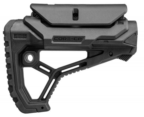 FAB Defense GL-Core CP Buttstock with Adjustable Cheekrest Matte Black Synthetic for AR15/M4