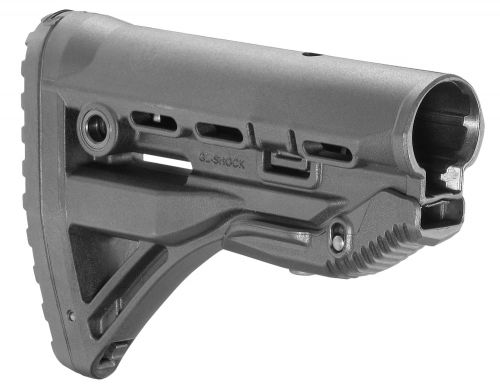 FAB Defense GL-Shock Buttstock with Anti-Rattle Mechanism Matte Black Synthetic for M4/M16