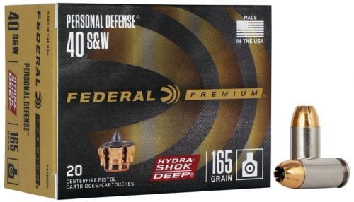 Federal Premium Personal Defense Hydra Shock Deep Hollow Point 40 S&W Ammo 20 Round Box