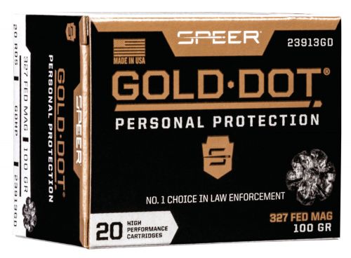 Speer Ammo Gold Dot Personal Protection 327 Federal Magnum 100 GR Hollow Point 20 Bx/ 10 Cs