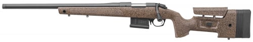 Bergara Rifles B-14 HMR Left Hand Bolt 6.5 CRD 22 5+1 Brown w/Black Specs Mini-Chassis w/Adjustable Cheekpiece Stock Bl