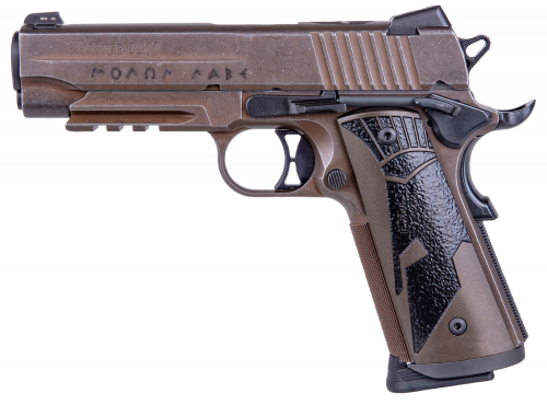 Sig Sauer 1911 Carry Spartan II .45 ACP Single 4.2 8+1 Black Spartan II Grip Distressed Coyote Stainless Stee