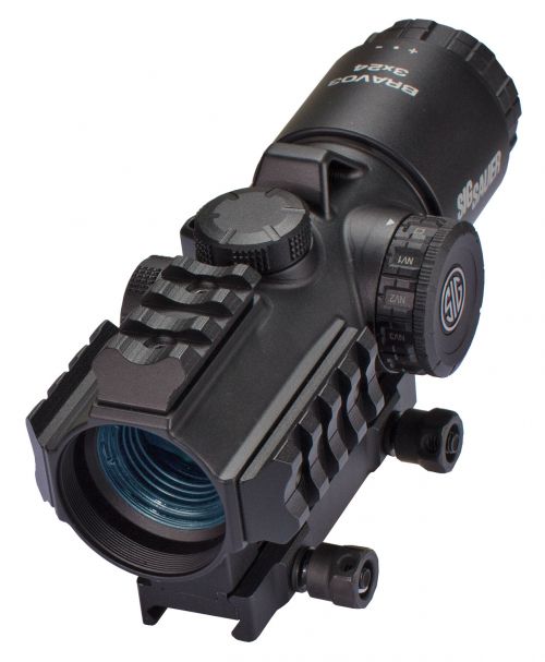 Sig Sauer Bravo3 Battle Sight 3x 24mm Illuminated Red Horseshoe 5.56 / 7.62 Red Dot Sight