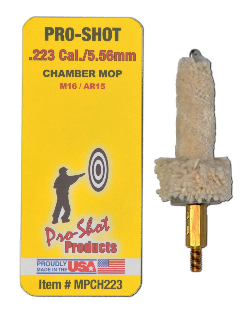 Pro-Shot Military Style Chamber Mop 223 Rem,5.56x45mm NATO Rifle Wool
