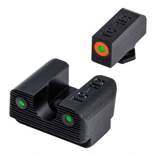 Truglo Tritium Pro Night Sights Fits Glock 42/43 Tritium Green Tritium w/Orange Outline Front Tritium Green w/Black Outline Rear