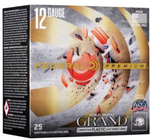 Federal Premium Gold Medal Grand Plastic 12 GA 2.75 1 oz 9 Round 25 Bx/ Cs