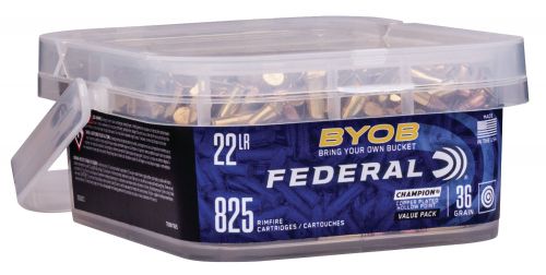 Federal Small Game Target BYOB .22 LR 36 GR Copper-Plated Hollow Point 825 Bx/ 4 Cs