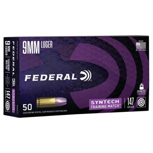 Federal American Eagle Training Match 9mm 147 GR Total Syntech jacket Flat Nose (TSJFN) 50 Bx/ 10 Cs