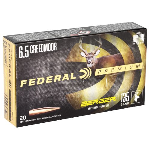 Federal Premium Berger Hybrid Hunter 6.5 CRD 135 gr Berger Hybrid Hunter 20 Bx/ 10 Cs