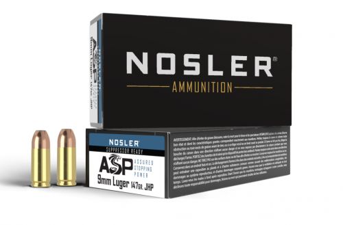 Nosler Match Grade Handgun 9mm 147 GR Jacket Hollow Point 50 Bx/ 10 Cs