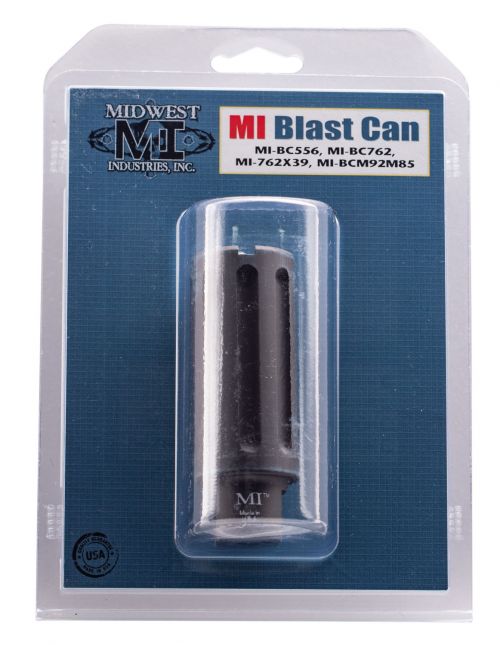 Midwest Industries AR-15 5.56x45mm NATO Muzzle Device 1/2-28 tpi Black Hardcoat Anodized 6061 Aluminum