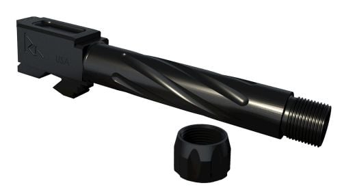 RIVAL ARMS Threaded Barrel Compatible with For Glock 19 Gen 3/4 416 Stainless Steel Black PVD
