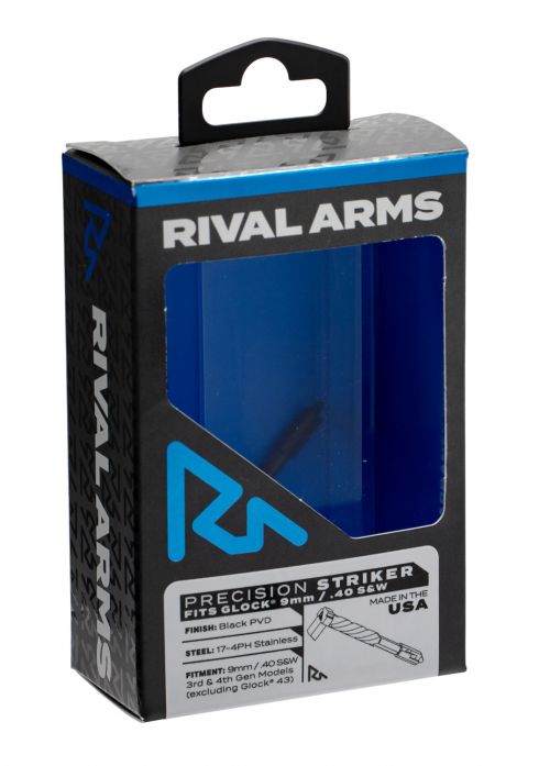 Rival Arms Precision Striker 9mm Luger/40 S&W, For Glock Gen3-4 Except 43, Black PVD Stainless Steel