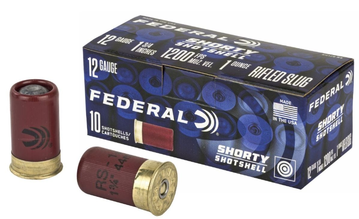 Federal Shorty 12 GA Ammo  1.75 1 oz Rifled Slug Round 10rd box