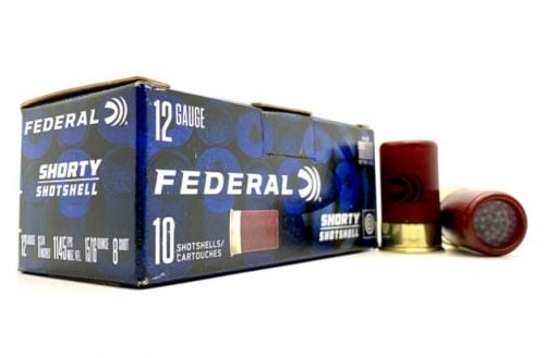 Federal Shorty Shotshell 12 Gauge Ammo 1-3/4  #8 shot 10 Round Box