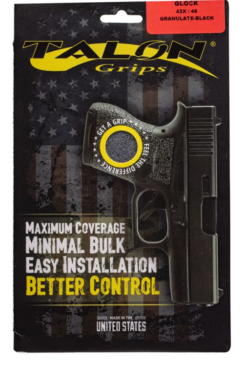 Talon Grips Adhesive Grip For Glock 48, 43X Textured Black Granulate