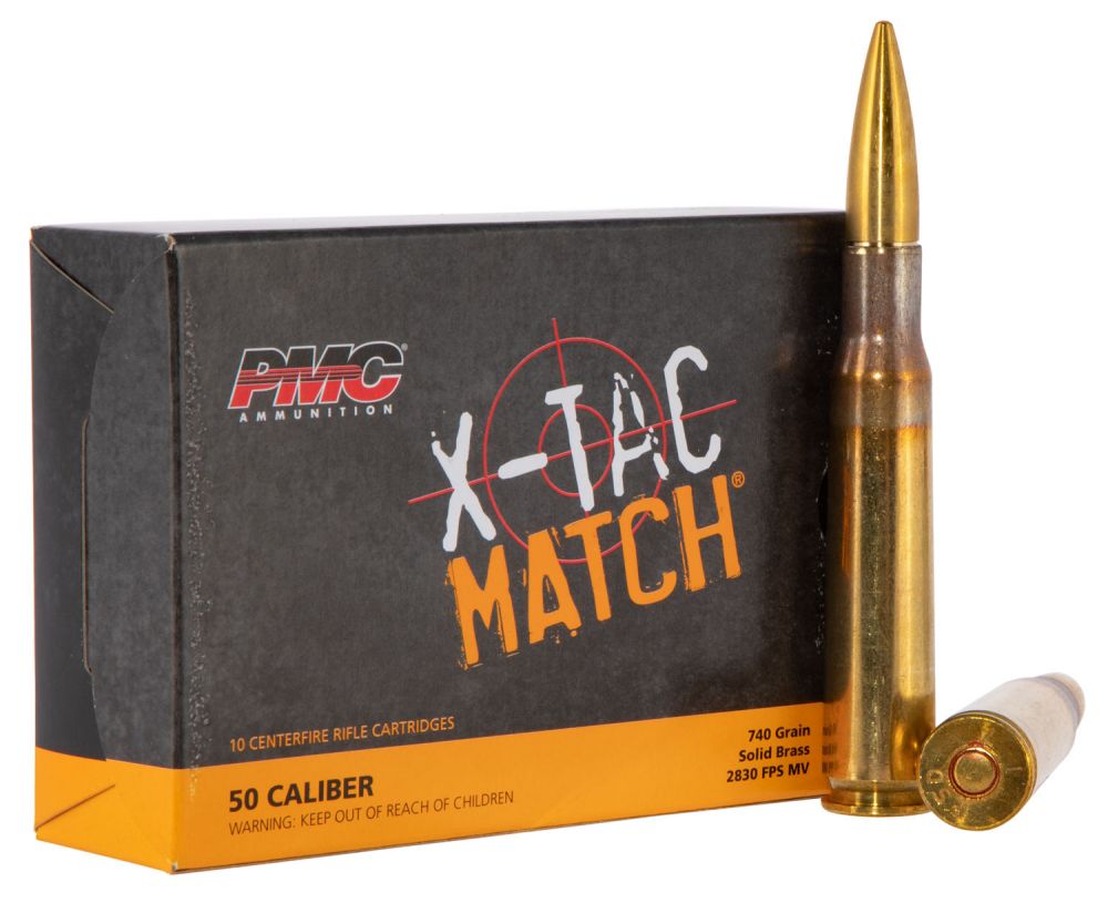 PMC Match 50 BMG 740 gr Brass Solid 10 Bx/ 20 Cs