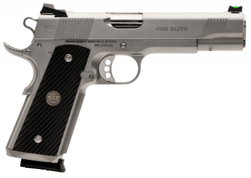 Wilson Combat 1911 CQB Elite .45 ACP Single 5 8+1 Black G10 Diagonal Grip Stainless Steel Slide