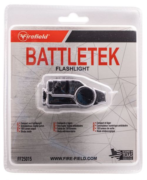 Firefield BattleTek Weapon Light LED 150 Lumens CR123A (included) Battery Black Matte Glass Filled Nylon Polymer